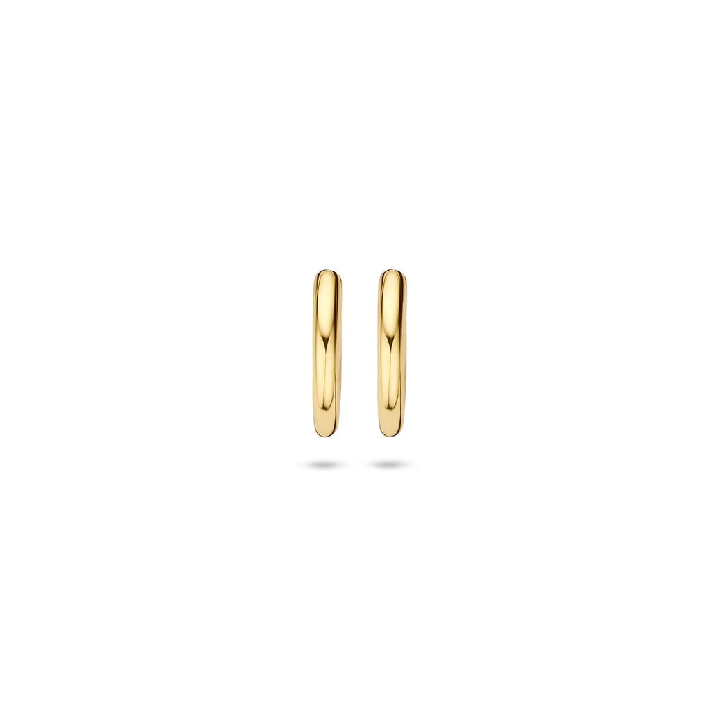 14ct Yellow Gold 11.3mm Huggie Earrings image 2