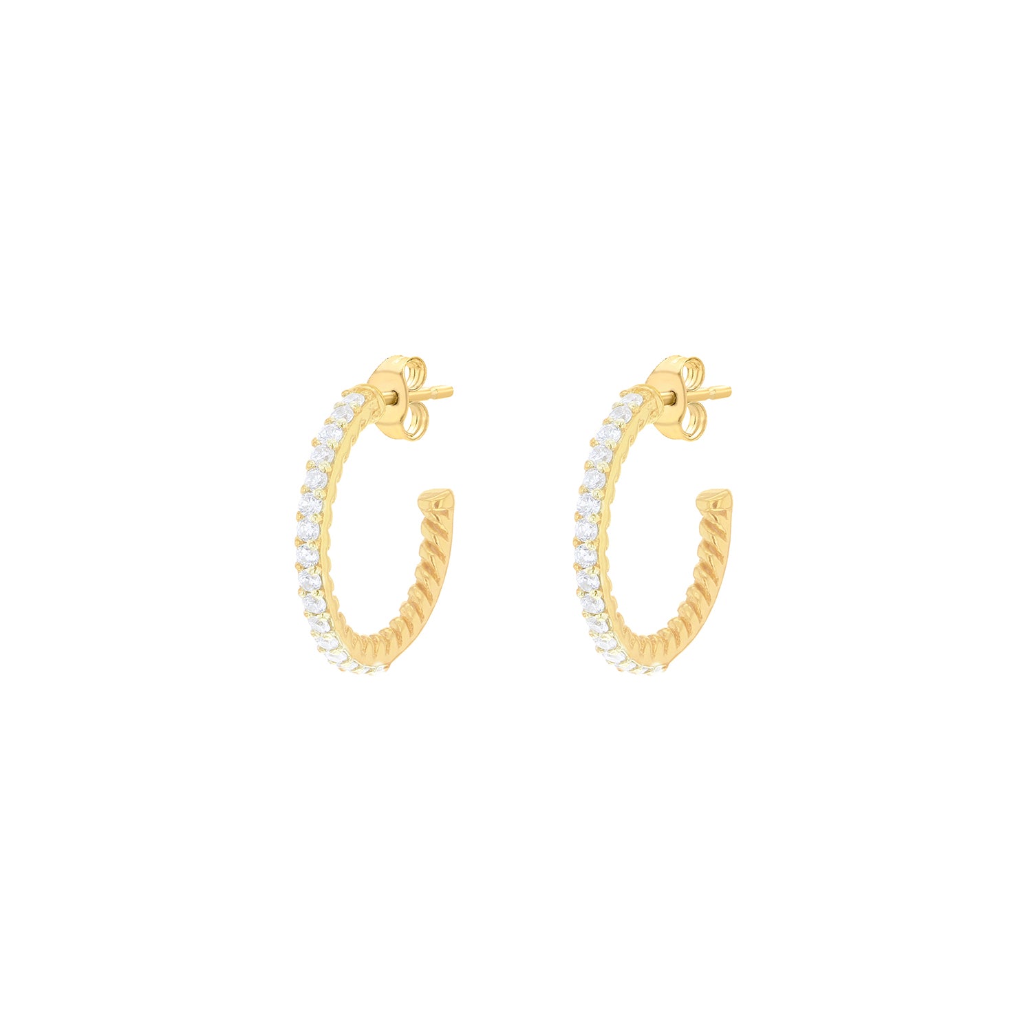 Yellow Gold Vermeil Zoe Half Hoops image 0