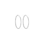 Sterling Silver 25mm Hoop Earrings image 1