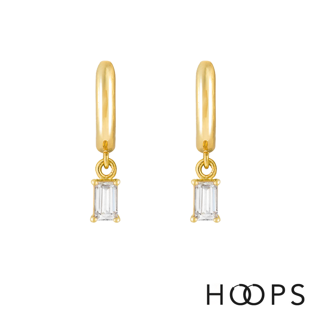 Yellow Gold Vermeil Esme Drop Huggies image 0