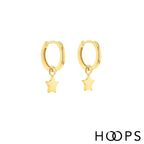 Gold Vermeil Star Drop Huggies image 0