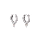 Silver Mini Freddie Opal Drop Huggies image 0