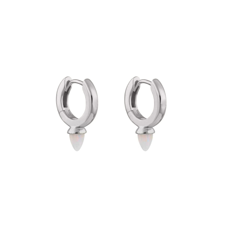 Silver Mini Freddie Opal Drop Huggies image 0
