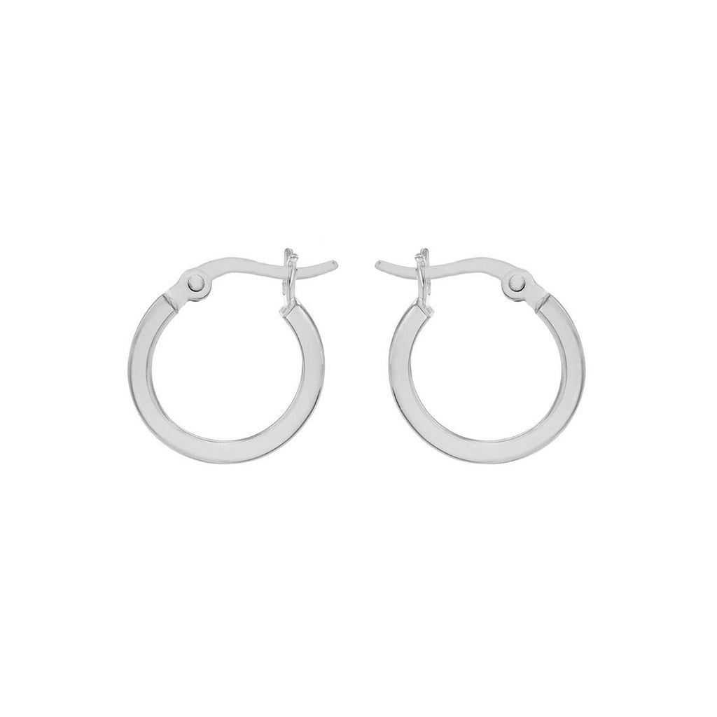 Sterling Silver 15mm Square Tube Hoops image 0