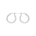 Sterling Silver 15mm Square Tube Hoops image 0