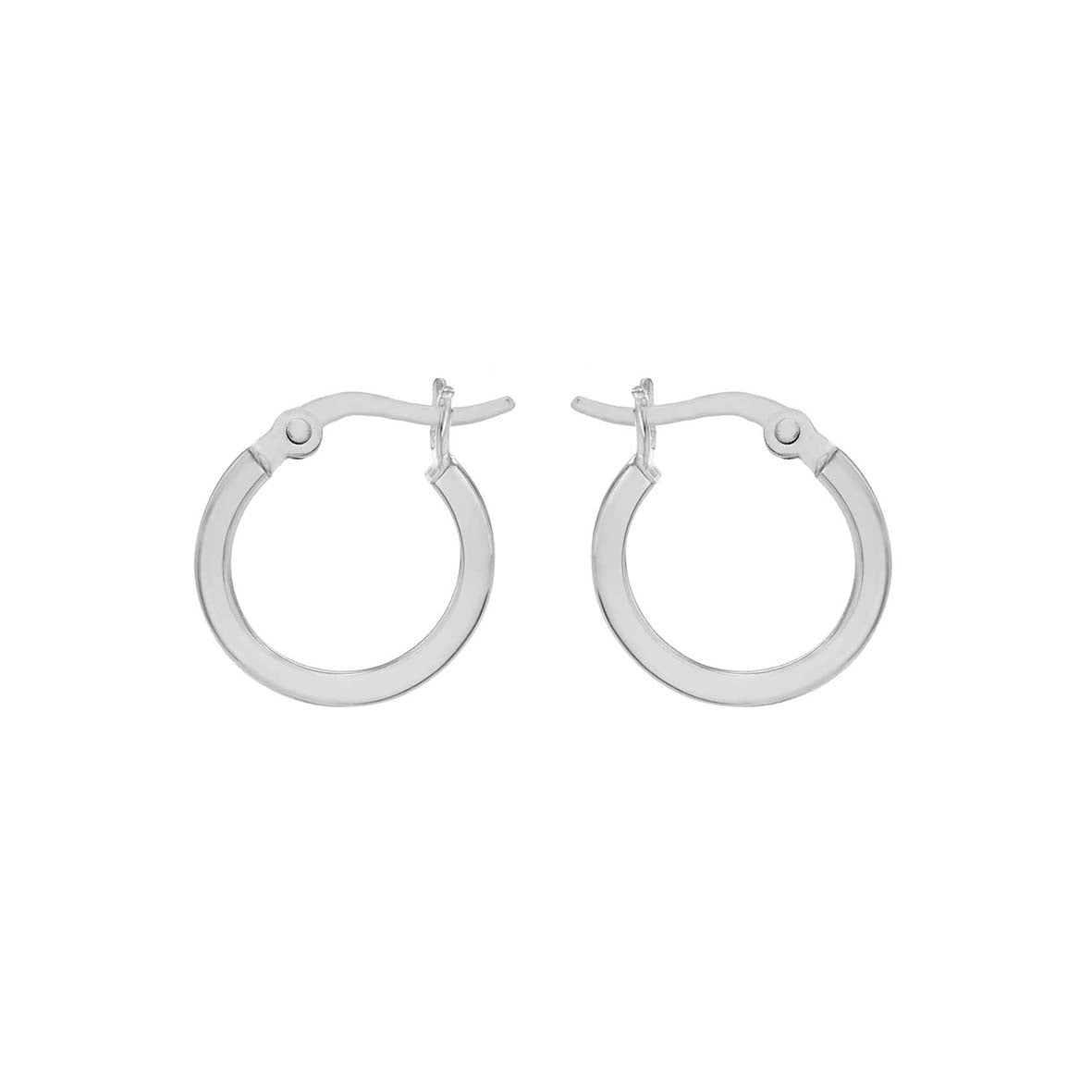Sterling Silver 15mm Square Tube Hoops image 0