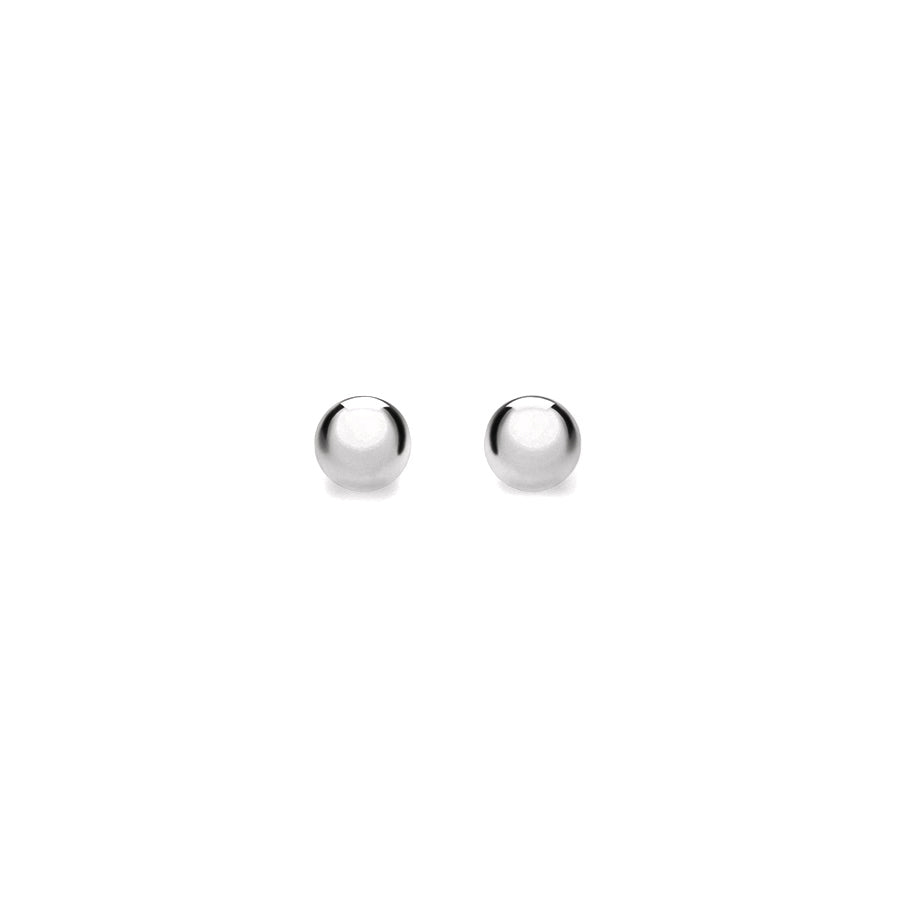 9ct White Gold 3mm Polished Ball Stud Earrings image 0