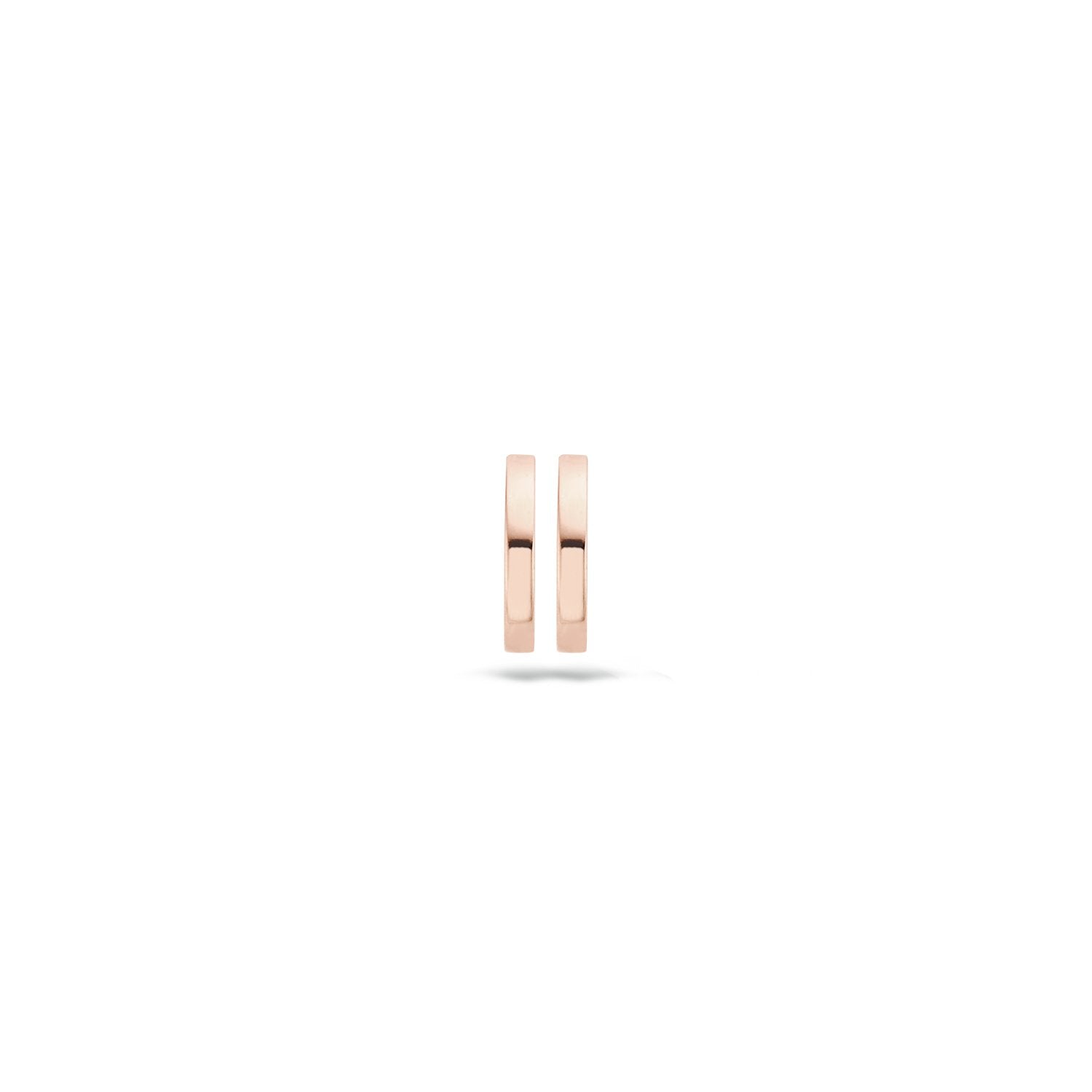 14ct Pink Gold 11.4mm Huggie Earrings image 1
