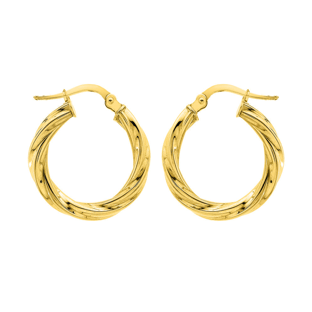 Gold Vermeil 22mm Classic Twist Hoops image 0