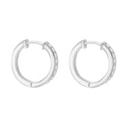 Sterling Silver Large Stone Set Clicker Earrings image 0