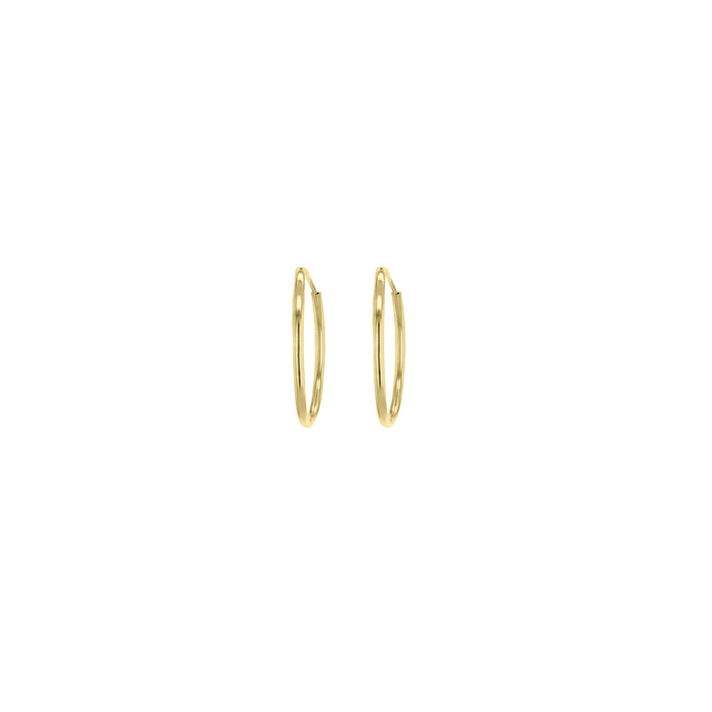 Yellow Gold Vermeil 10mm Classic Hoop Earrings image 2
