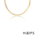 9ct Yellow Gold Faceted 52mm Hoop Earrings image 1