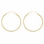 Yellow Gold Vermeil 60mm Classic Hoop Earrings image 0