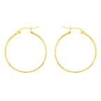 Yellow Gold Vermeil Diamond Cut 30mm Hoop Earrings image 2