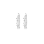 Sterling Silver Stars Huggie Hoop Earrings image 2
