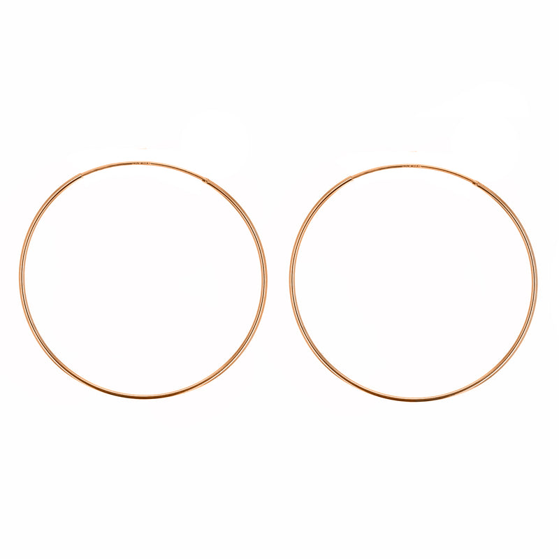 Rose Gold Vermeil 70mm Classic Hoop Earrings image 0