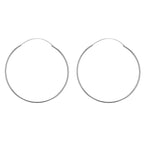 Sterling Silver 60mm Classic Hoop Earrings image 0