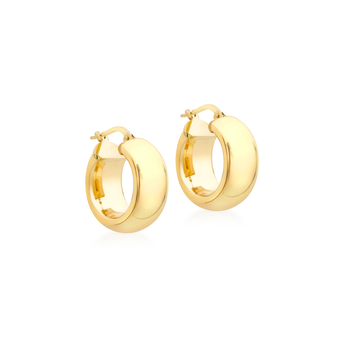 18ct Yellow Gold Luxury 18mm / 8mm Hoops image 0
