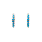Sterling Silver Mini Turquoise Elva Huggies image 1