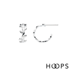 Sterling Silver Half Hoop Vine Earrings image 0