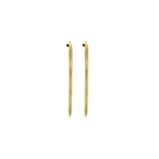 9ct Yellow Gold 40mm Plain Sleeper Hoop Earrings image 3