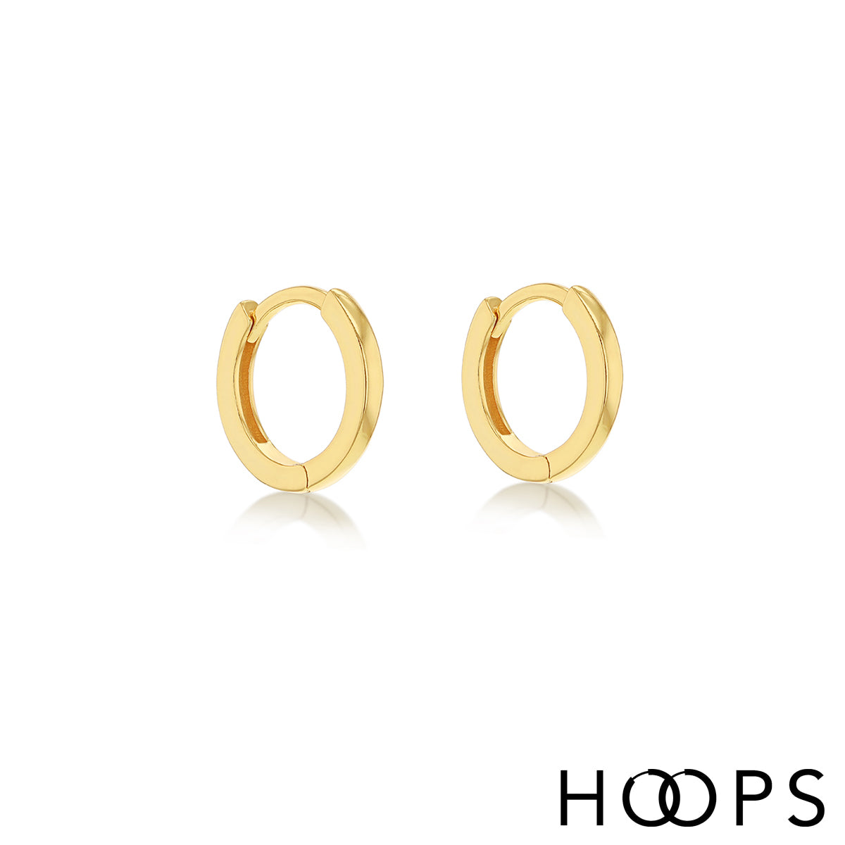 Gold Vermeil 12mm Slim Everday Huggies image 0