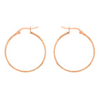 Rose Gold Vermeil Diamond Cut 30mm Hoop Earrings image 4