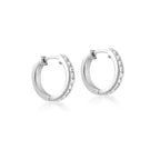 Sterling Silver Large Stone Set Clicker Earrings image 1
