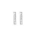 Sterling Silver Large Stone Set Clicker Earrings image 2