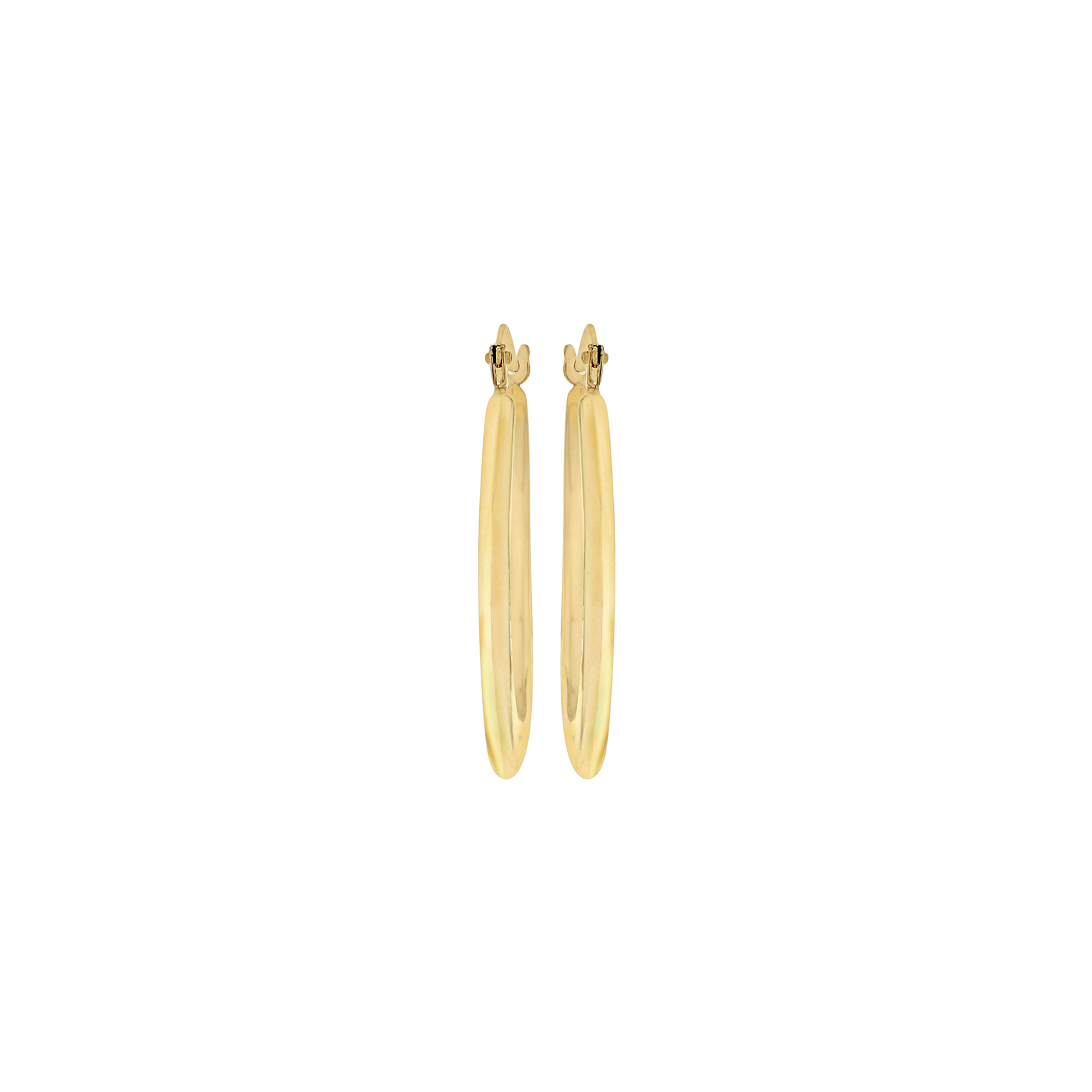 9ct Yellow Gold 24mm Graduated Creole Earrings image 2