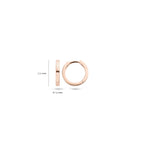 14ct Pink Gold 11.4mm Huggie Earrings image 2