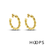 Yellow Gold Vermeil 25mm Open Twist Hoops image 0