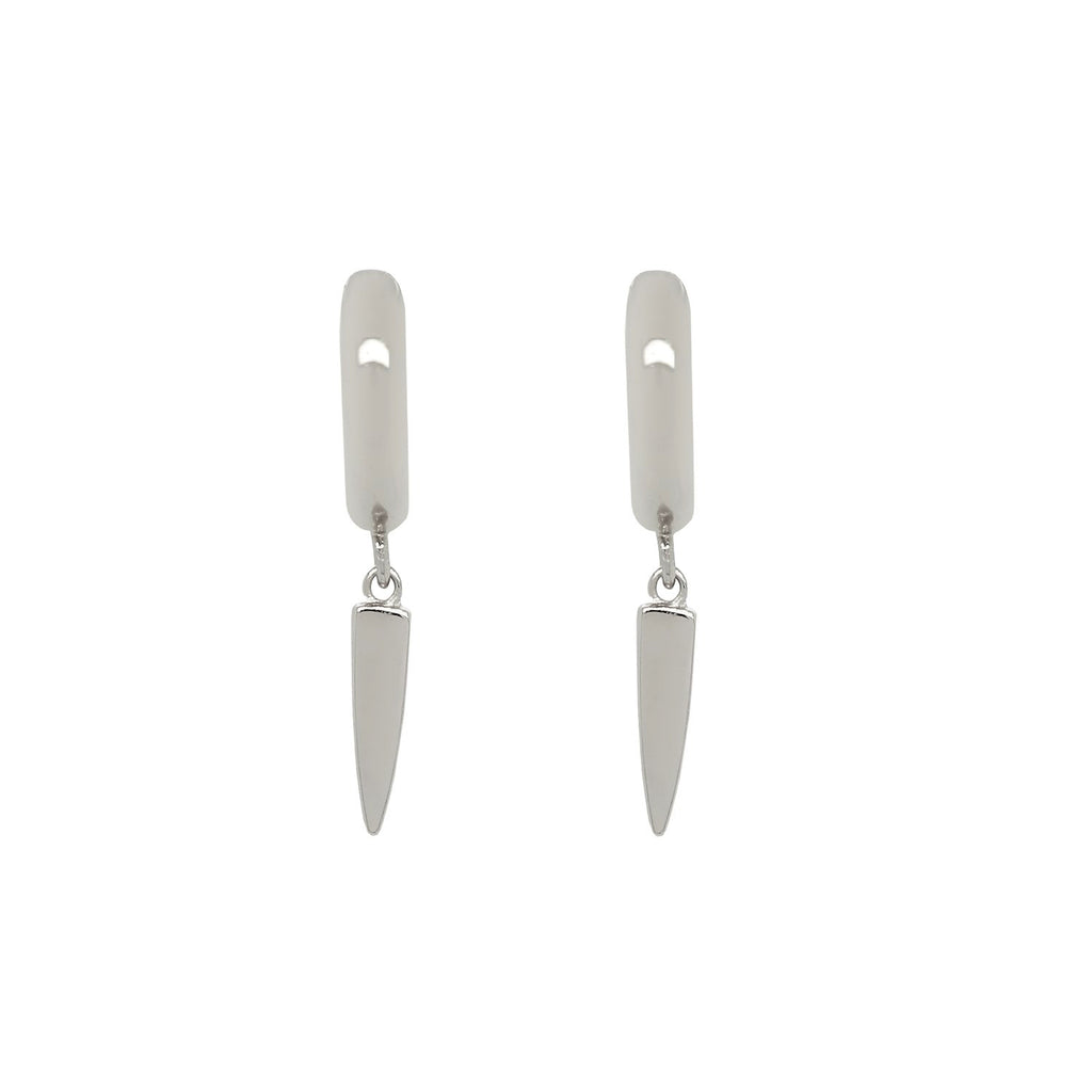 Sterling Silver Mini Drop Enya Huggies image 1