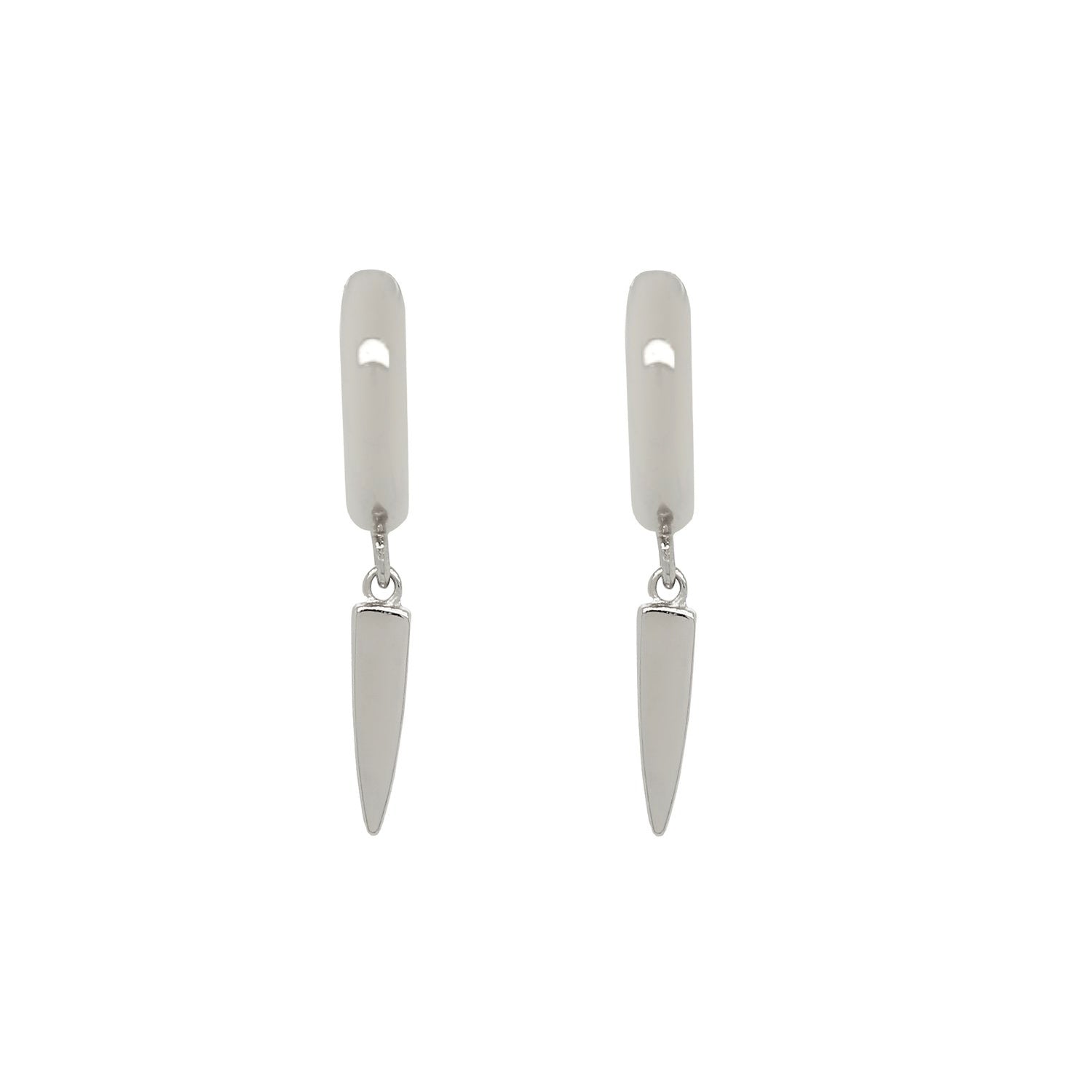 Sterling Silver Mini Drop Enya Huggies image 1