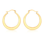 9ct Yellow Gold 24mm Graduated Creole Earrings image 0