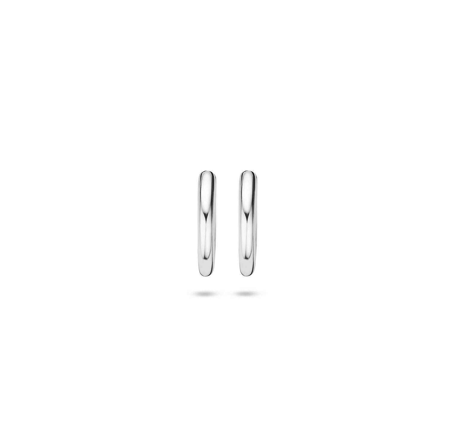 14ct White Gold Solid 10mm Huggie Earrings image 2