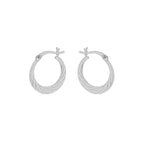 Sterling Silver Twist Graduated Creole Earrings image 0