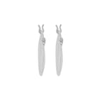 Sterling Silver Plain Graduated Creole Earrings image 1