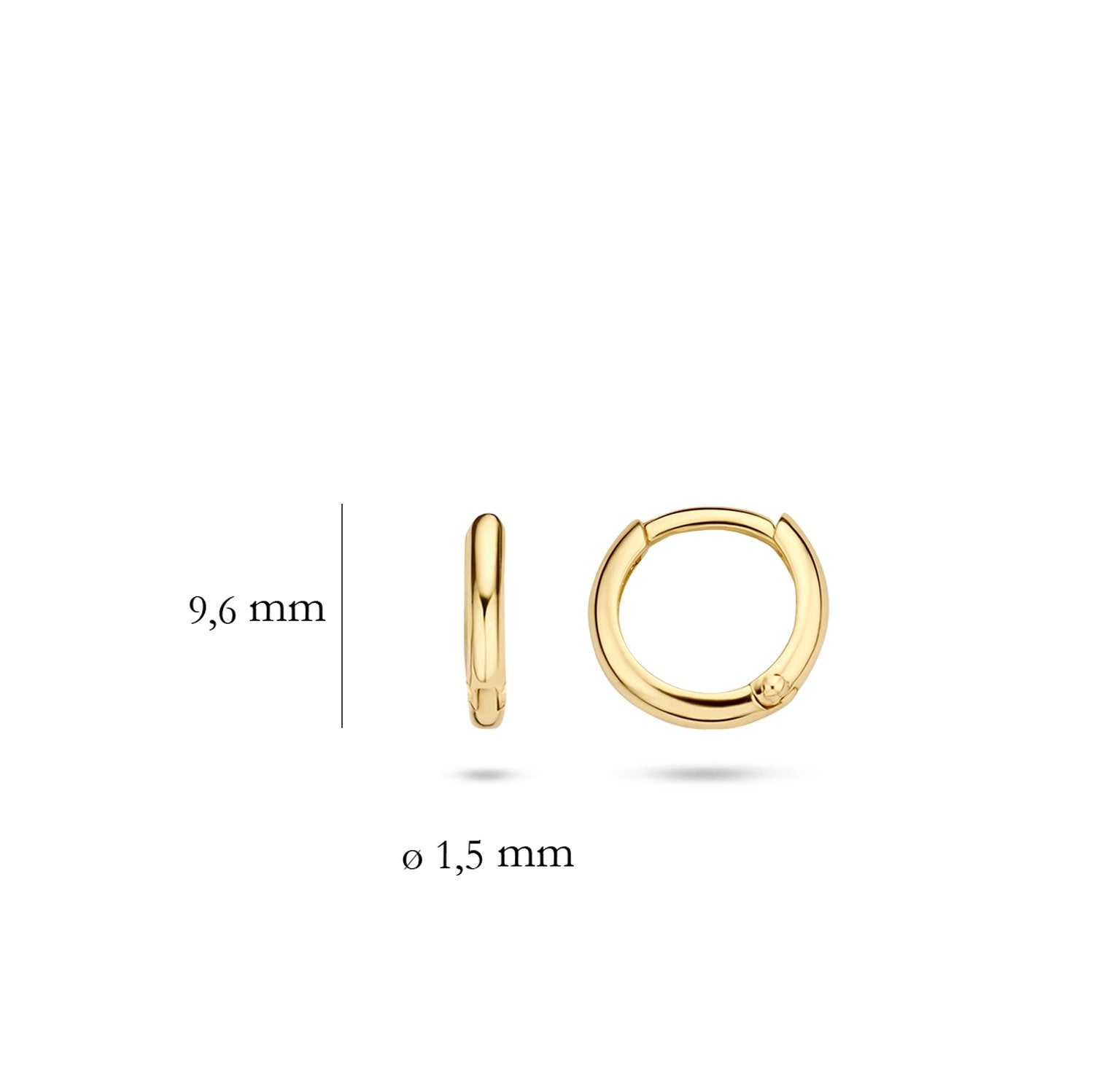 14ct Yellow Gold 9.6mm Huggie Earrings image 0