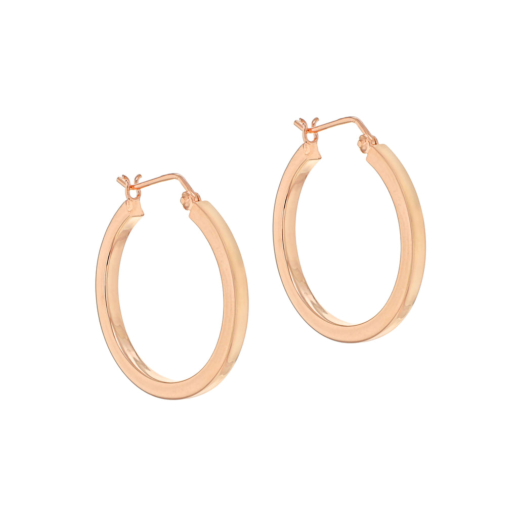 Rose Gold Vermeil 30mm Hoop Earrings image 2