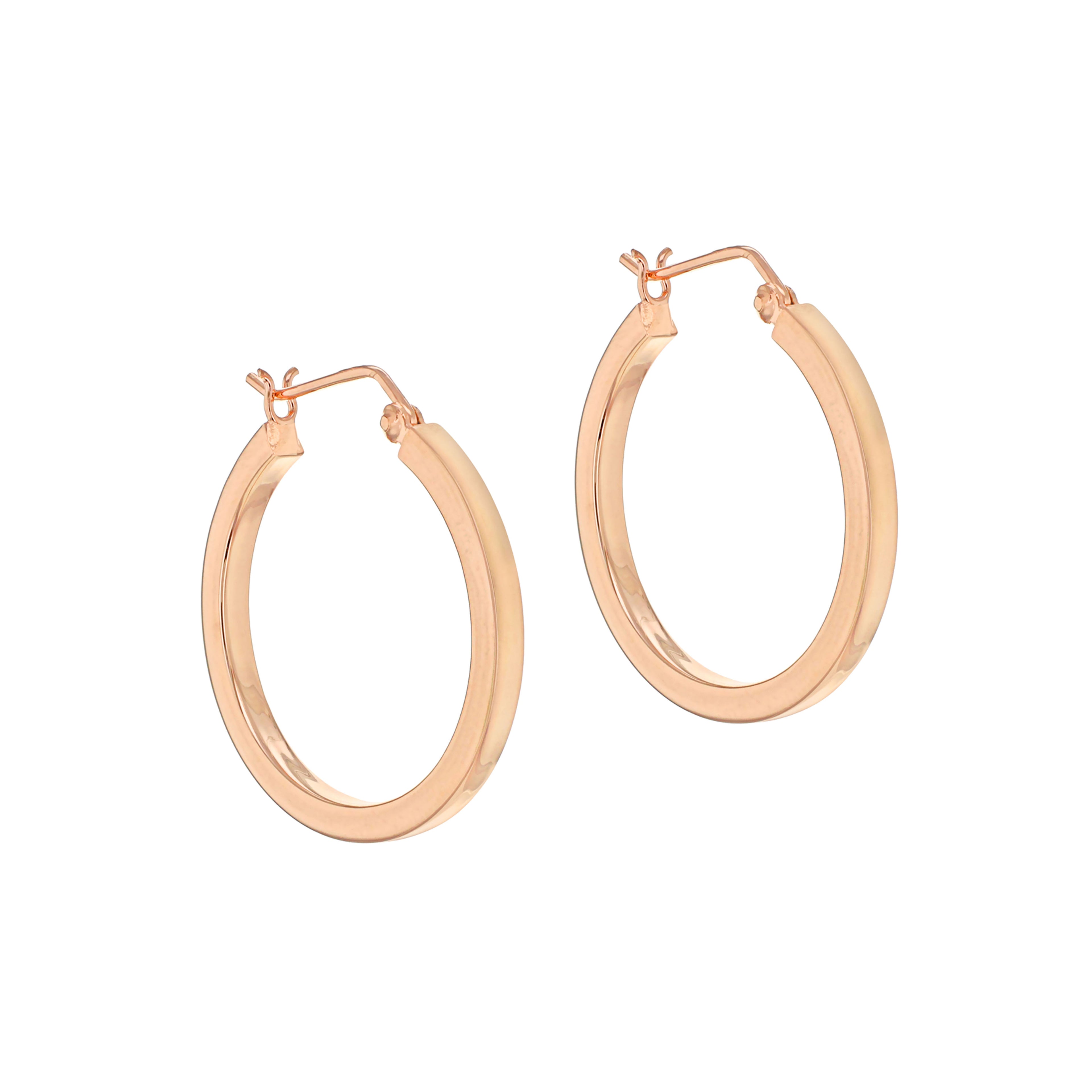 Rose Gold Vermeil 30mm Hoop Earrings image 2