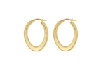 18ct Yellow Gold Luxury Oval Twist Creole Hoops image 2