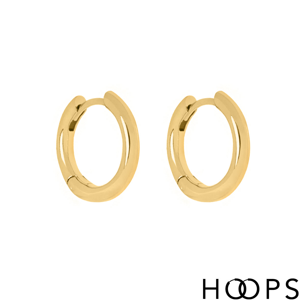 Gold Vermeil 14mm Rolo Huggies image 0