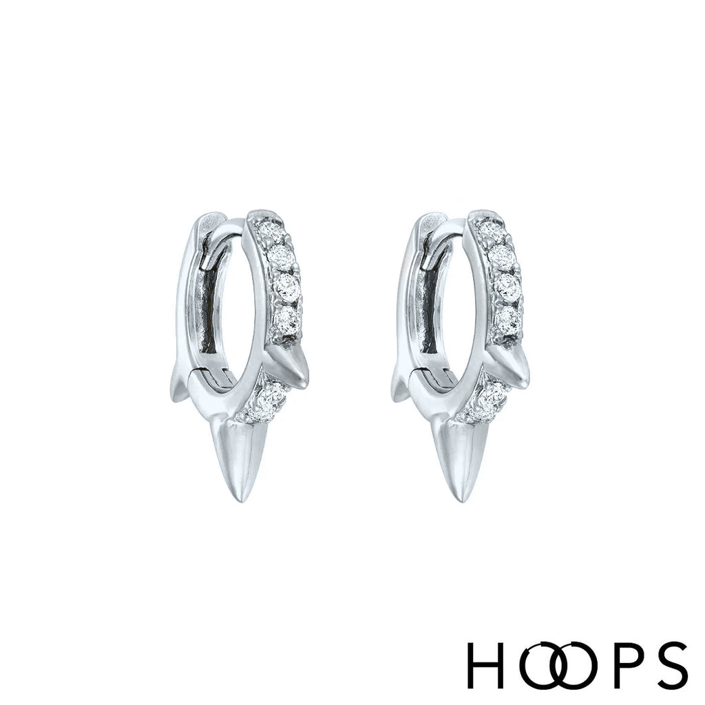 Sterling Silver Mini Stone Set Angie Huggies image 0