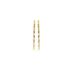 9ct Yellow Gold 48mm Diamond Cut Hoop Earrings image 1