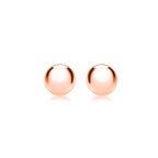 9ct Rose Gold 3mm Polished Ball Stud Earrings image 0