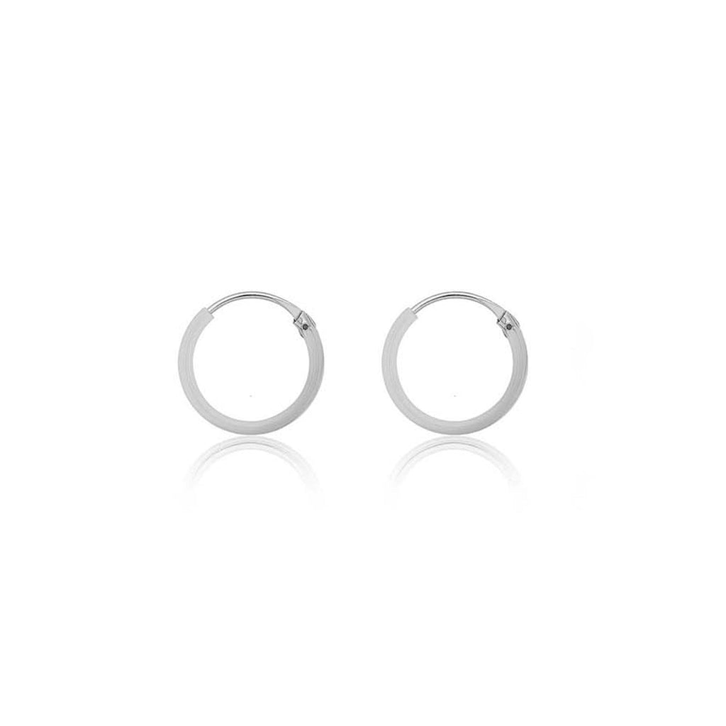 Sterling Silver 12mm Hoop Earrings image 0