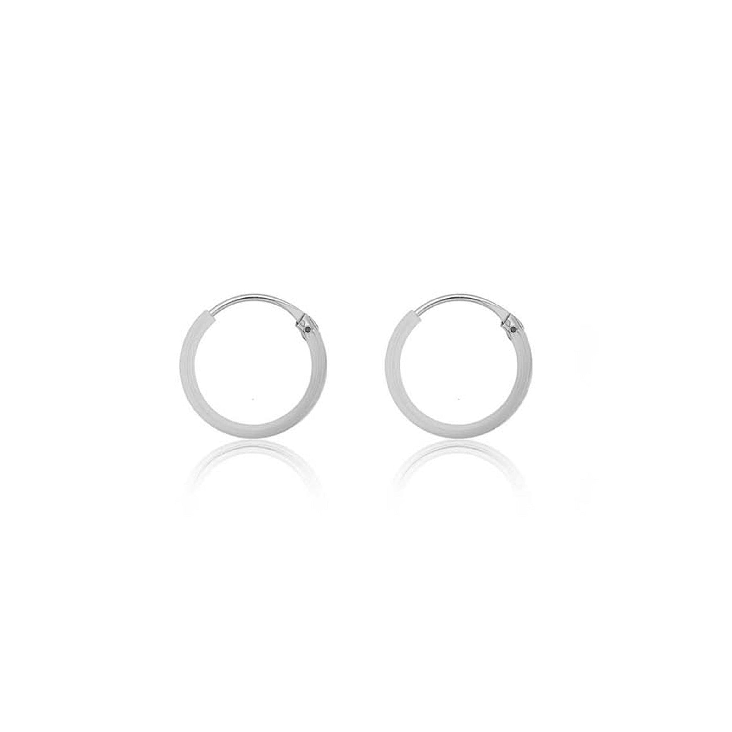 Sterling Silver 12mm Hoop Earrings image 0