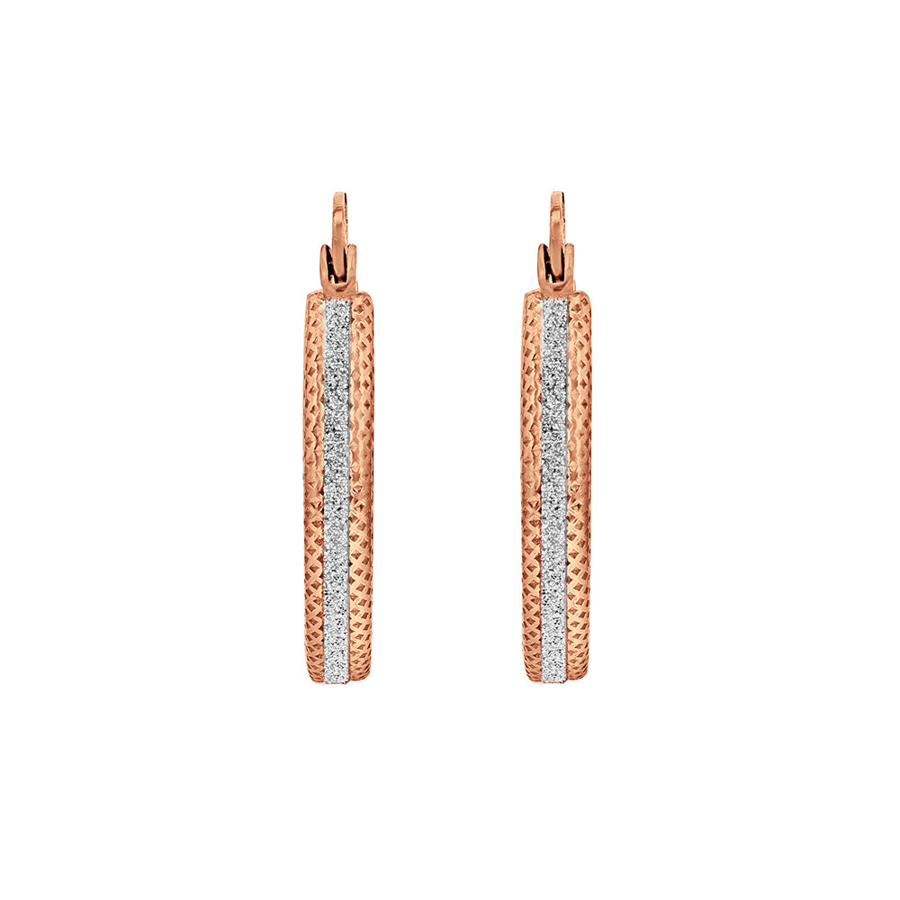 Rose Gold Vermeil 25mm Star Dust Earrings image 1
