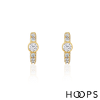 Yellow Gold Vermeil Mini Iris Huggies image 0